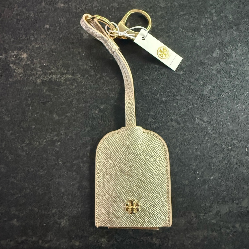 Tory Burch Cheers Gold Keyfob - Leather Bottle Opener Keychain - NWT